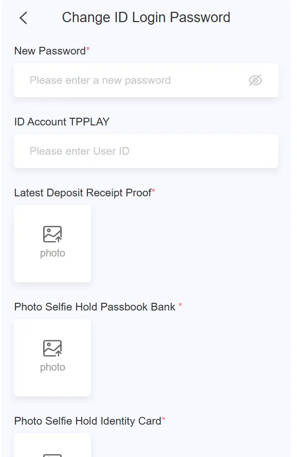 A new page opens to enter details related to your issue